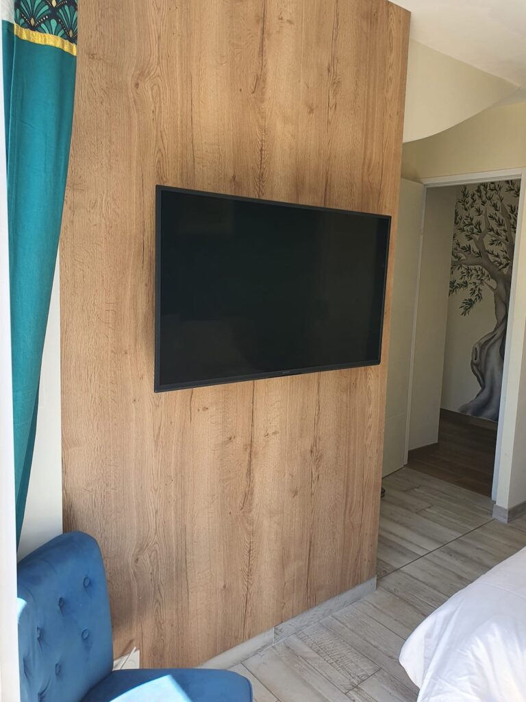 Une télévision Sony grand écran pour visionner vos séries préférées.